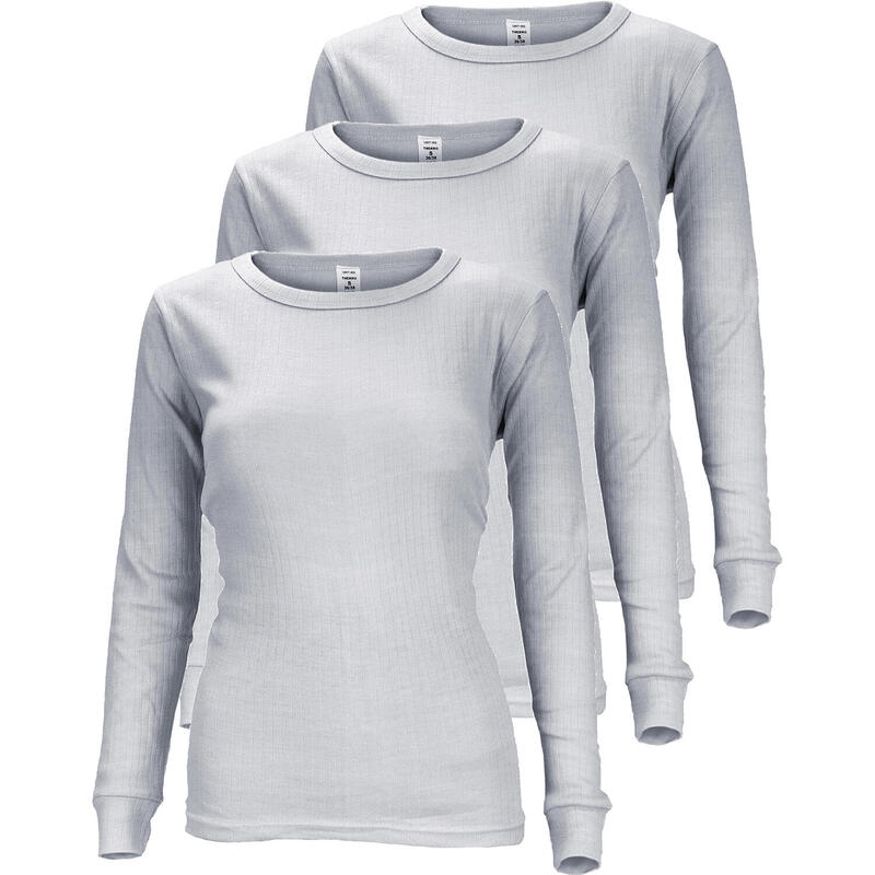 3 t-shirts thermiques | Sous-vêtements | Femmes | Gris