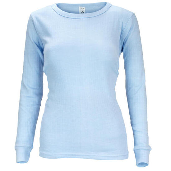 T-shirt thermique | Sous-vêtements | Femmes | Doublure polaire | Bleu clair