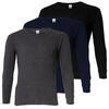 Heren thermoonderhemd set van 3 | Functioneel onderhemd | Antraciet/Blauw/Zwart