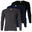 Heren thermoonderhemd set van 3 | Functioneel onderhemd | Antraciet/Blauw/Zwart