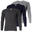 3 t-shirts thermiques | Sous-vêtements | Hommes | Polaire | Anthracite/Bleu/Gris