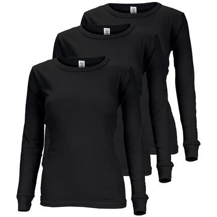 3 t-shirts thermiques | Sous-vêtements | Femmes | Gris/Bleu clair/Noir