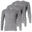 3 t-shirts thermiques | Sous-vêtements | Hommes | Polaire | Gris