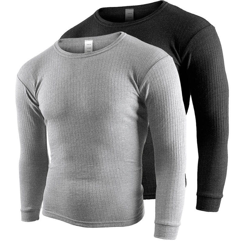 Heren Thermisch Onderhemd Set van 2 | Functioneel Onderhemd | Antraciet/Grijs