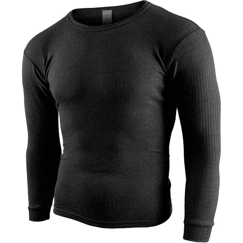 Ropa interior térmica, Hombre, Camiseta + pantalón, Forro polar, Negro