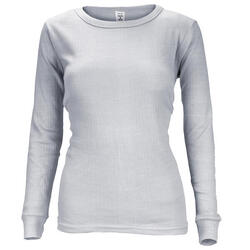 Camiseta térmica de manga larga para mujer, ligera, con forro polar