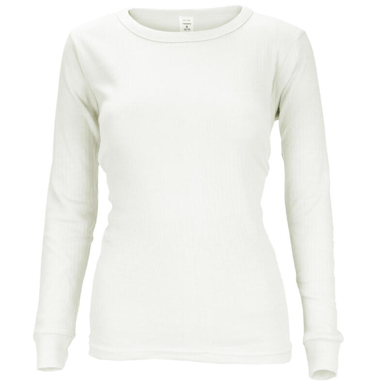 T-shirt thermique | Sous-vêtements | Femmes | Doublure polaire | Crème