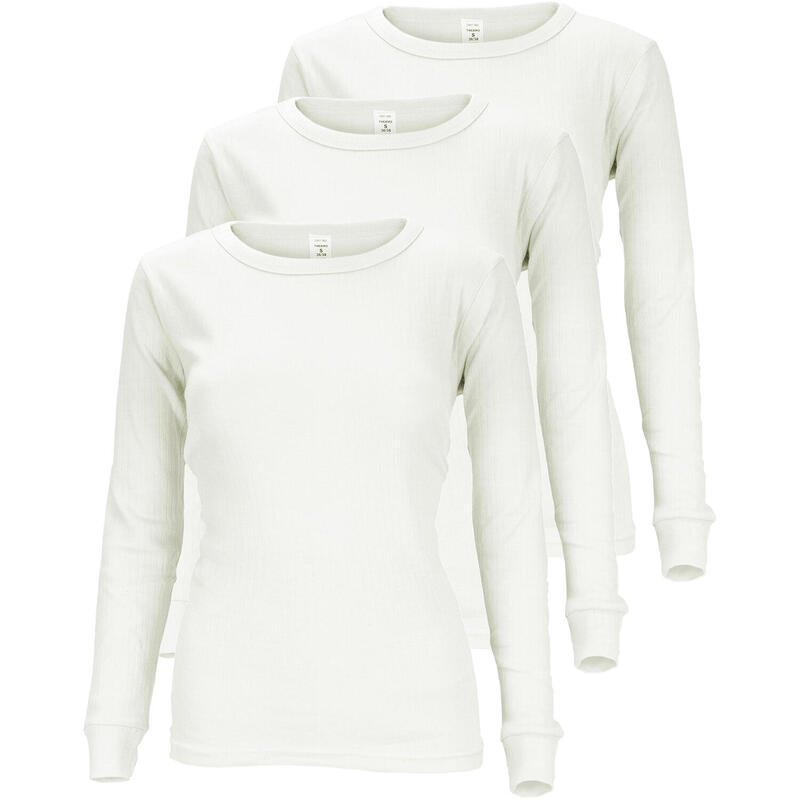 3 t-shirts thermiques | Sous-vêtements | Femmes | Crème