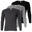 3 t-shirts thermiques | Sous-vêtements | Hommes | Polaire | Anthracite/Gris/Noir