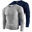 2 magliette termiche | Maglie sportive | Uomo | Pile interno | Blu/Grigio