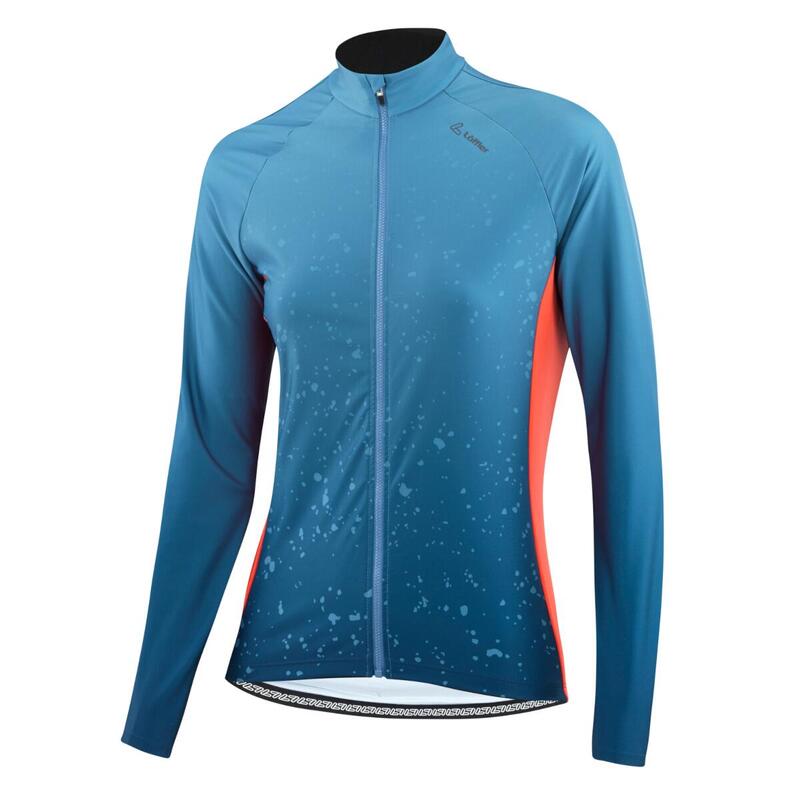 Loeffler Langarm-Radsport-Shirt W Bike L/S Jersey Dirt Damen - Blau