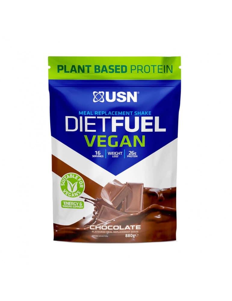 USN USN Diet Fuel Vegan (880g) Chocolate - Eiwitten - Maaltijdvervangers