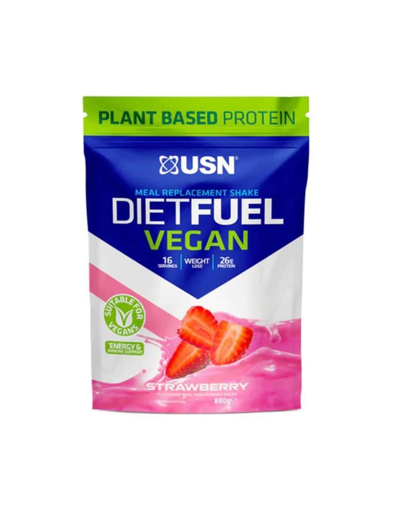 USN USN Diet Fuel Vegan (880g) Strawberry - Eiwitten - Maaltijdvervangers