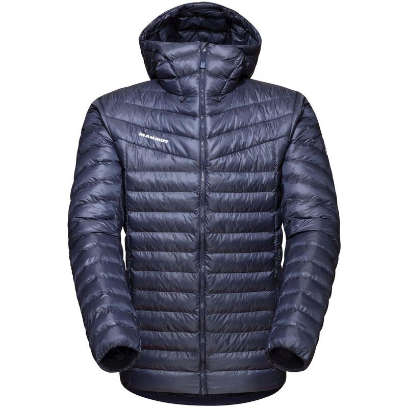 Chaqueta acolchada de montaña y trekking con capucha hombre Mammut ALBULA azul