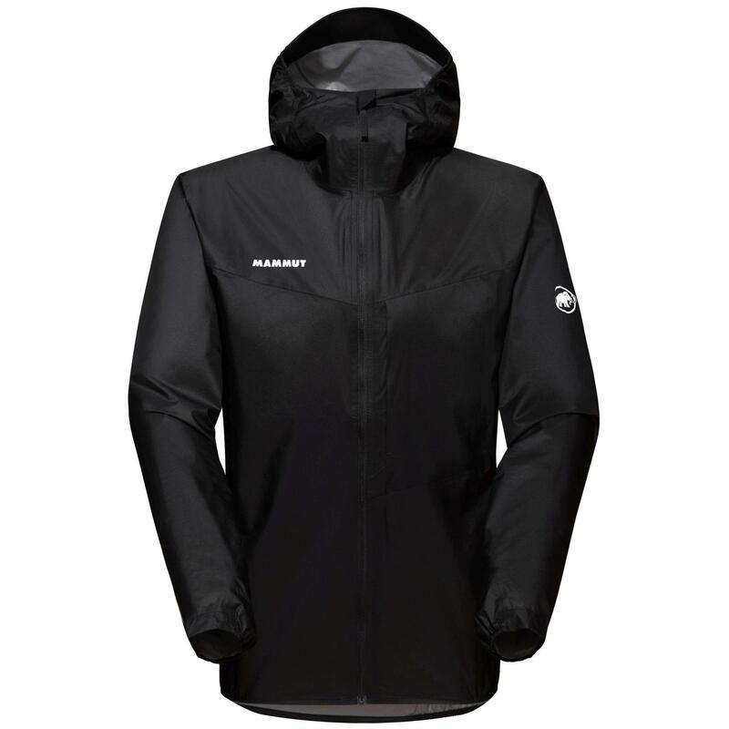 Chaqueta impermeable montaña y trekking hombre Mammut KENTO LIGHT HOODED negro