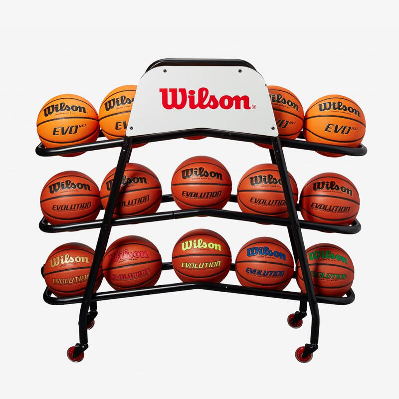 Carrinho de bolas wilson com capacidade para 15 bolas