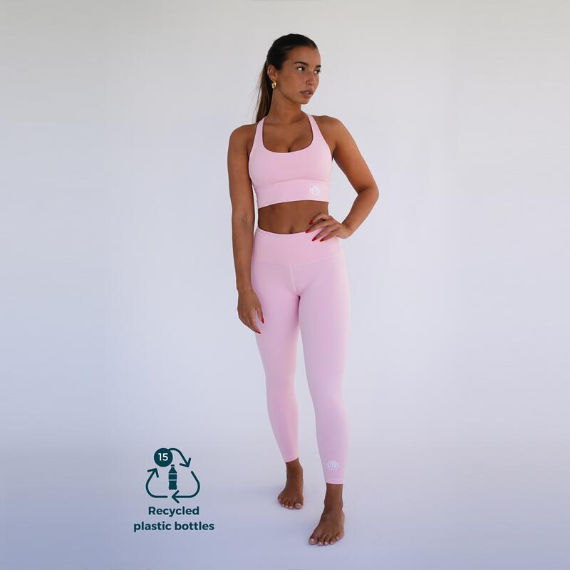Leggings mallas fitness largas Sostenible poliéster Mujer Fitplanet posidonia