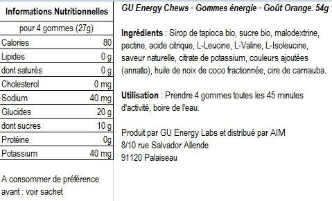 ENERGY CHEWS (1 x 8 GOMMES) - Orange 2/5