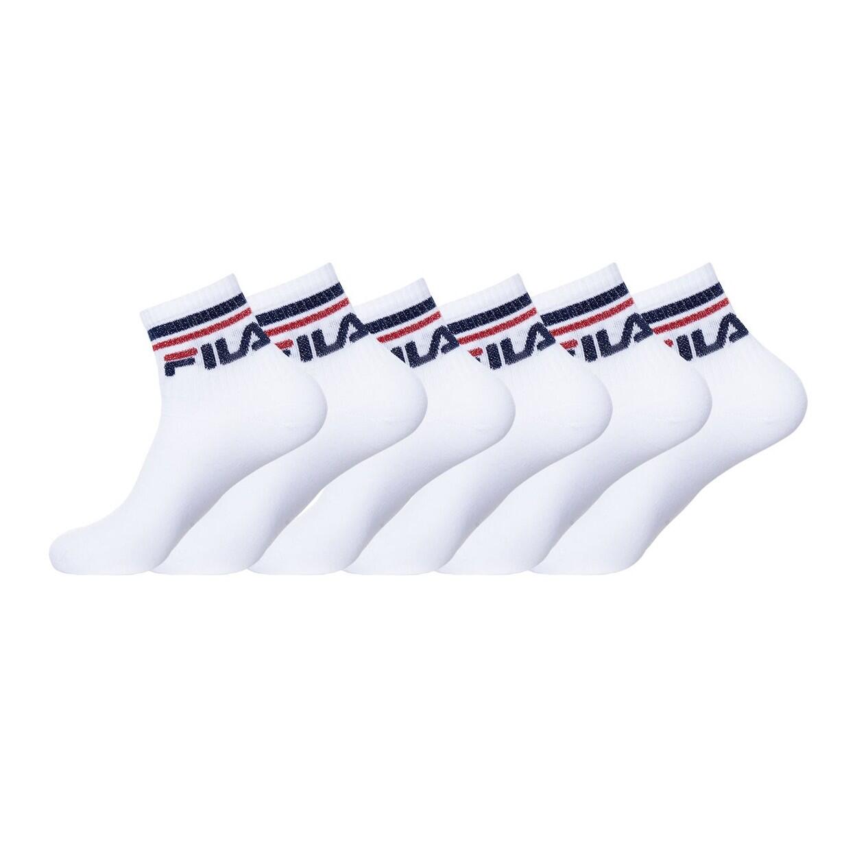 Fila - Lot De 6 Paires De Chaussettes Lowcuts Modèle 9398 - Chaussettes - Blanc - 43/46 - Decathlon