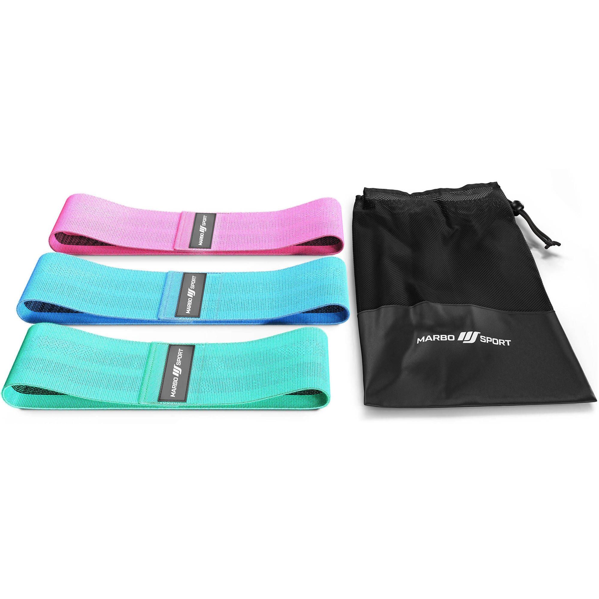MARBO SPORT Set van 3 stoffen weerstandsbanden
