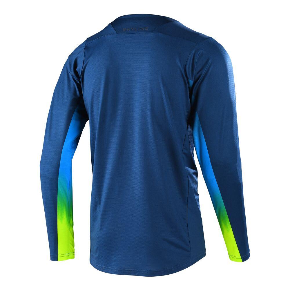 Ultraleichtes MTB-Trikot SKYLINE mit langen Ärmeln Blau Herren 2/2