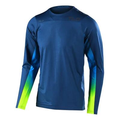 Mtb-fietsshirt skyline jet voor heren, blauw