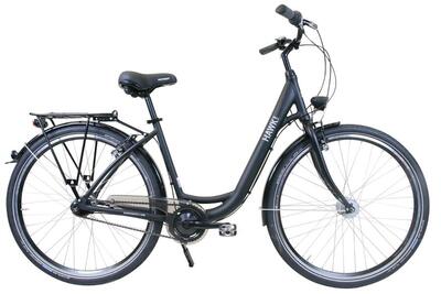 HAWK City Wave Easy Fahrrad Damen Herren 28 Zoll Schwarz 7 Gang Nabenschaltung