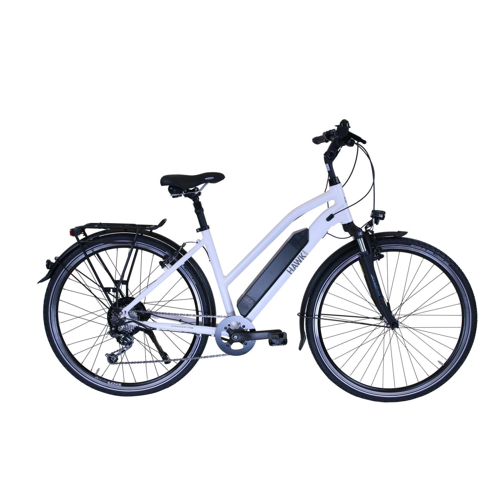 HAWK BIKES HAWK eTrekking Lady BAFANG E Bike Damen 28 Zoll 8 Gang Kettenschaltung
