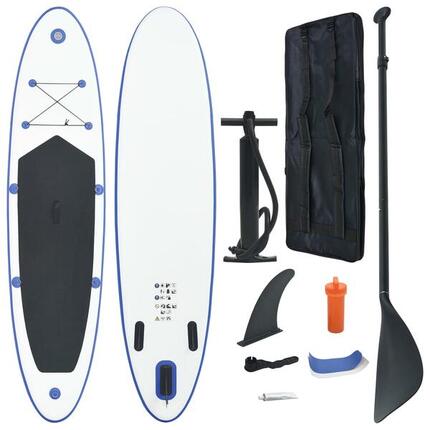 VidaXL paddle gonflable bleu et blanc