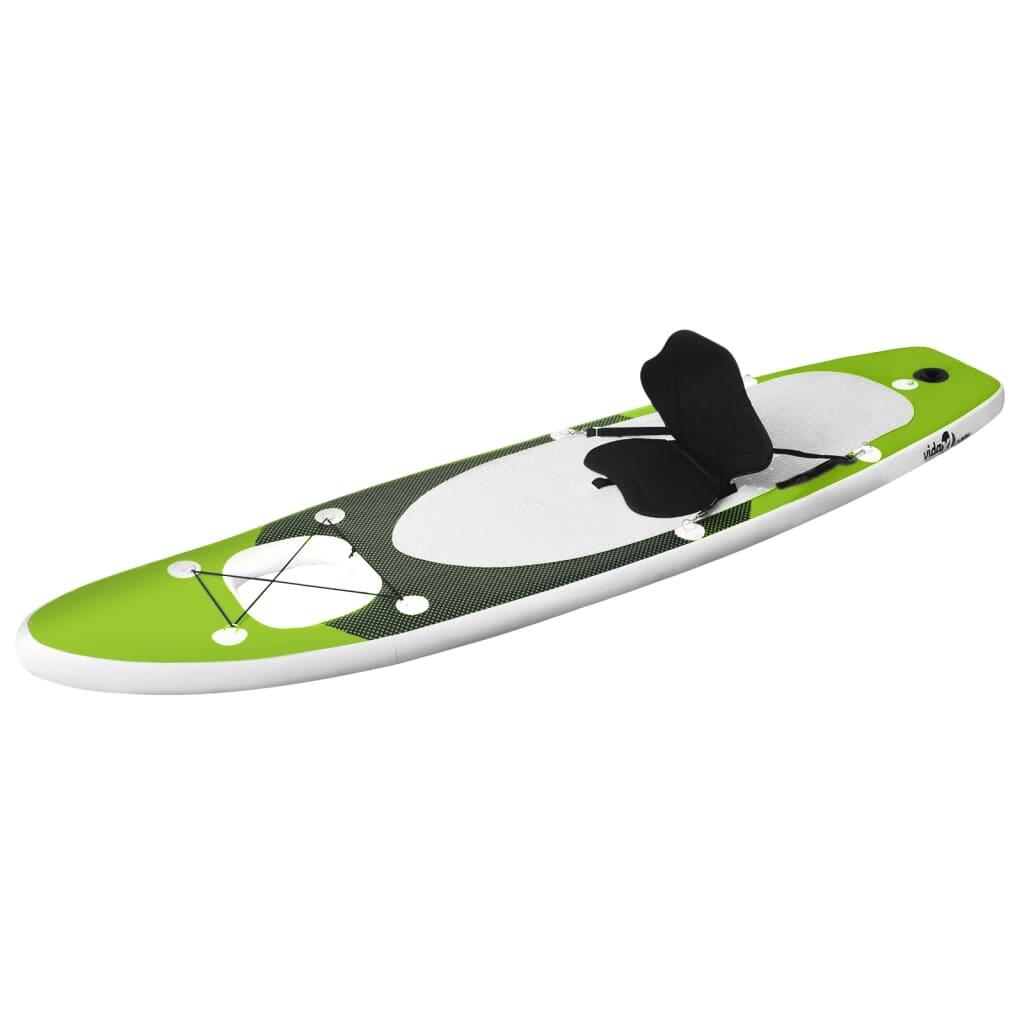 vidaXL paddleboard inflable 300x76x10 cm verde 2/7