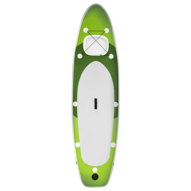 Set de tabla de paddle surf hinchable verde 330x76x10 cm