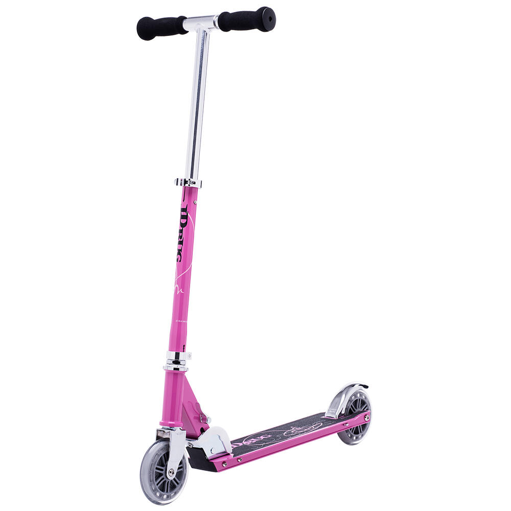 JD BUG CLASSIC STREET FOLDING CHILDRENS SCOOTER – AGED 8+ - PASTEL PINK 2/5