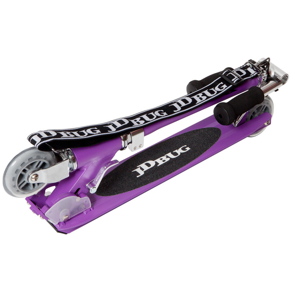 JD BUG ORIGINAL STREET FOLDING SCOOTER inc CARRY STRAP – AGE 8+ - PURPLE MATT 2/5