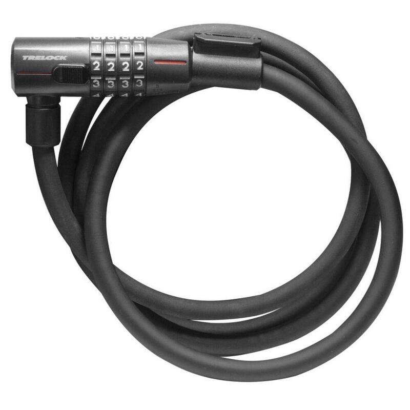 TRELOCK Câble-antivol à combinaison KS 312 Code, longueur 110cm, Ø12mm, noir