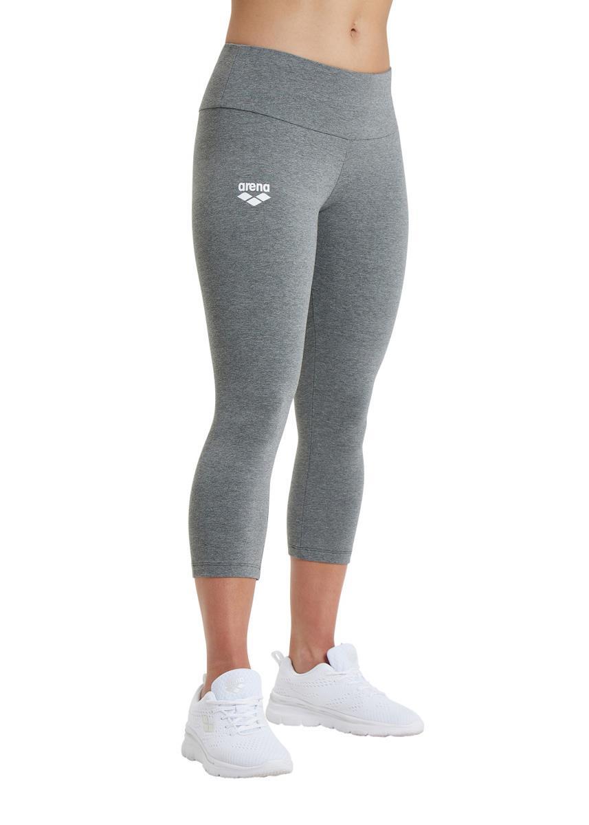 Arena Womens Tight Fit 3/4 Leggings - Dark Grey/Melange 1/5