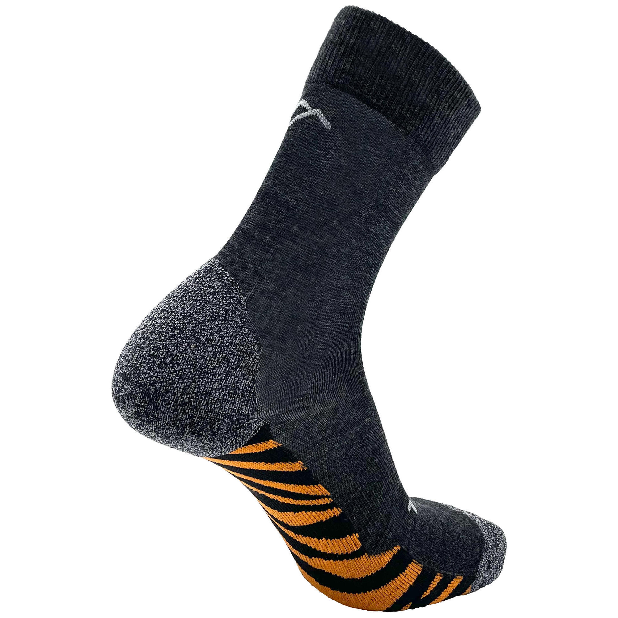 Drassn - Chaussettes De Randonnée Mérinos Vohenstrauß Femmes/hommes Respirantes Drassn - Chaussettes - Gris|orange - 36/38 - Decathlon