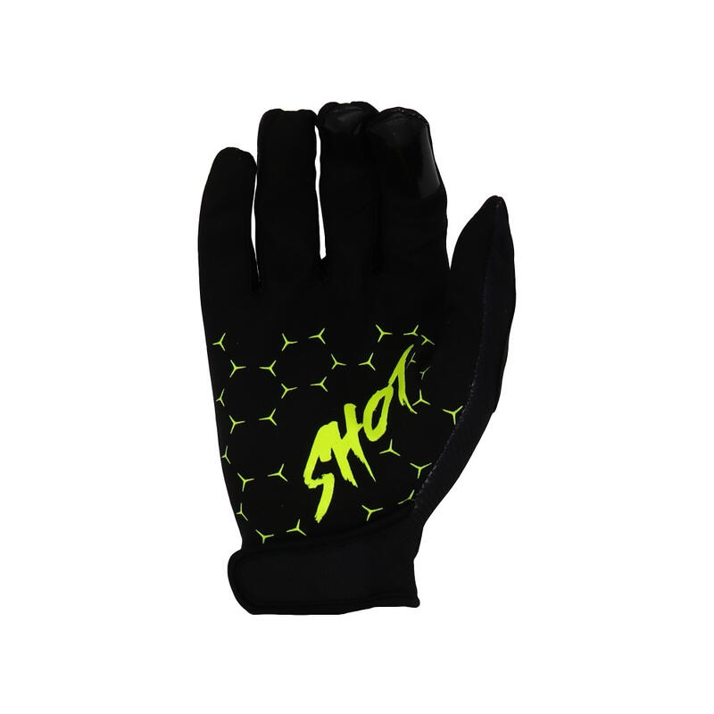 Gants Shot Bmx Rogue Cup Adulte Noir/Neon Jaune