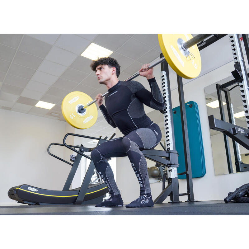 Technické protiskluzové ponožky Wellness pro dospělé černo-stříbrným