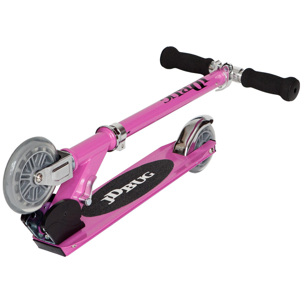 JD BUG JUNIOR STREET FOLDING CHILDRENS SCOOTER - AGED 5+ - PASTEL PINK 3/5