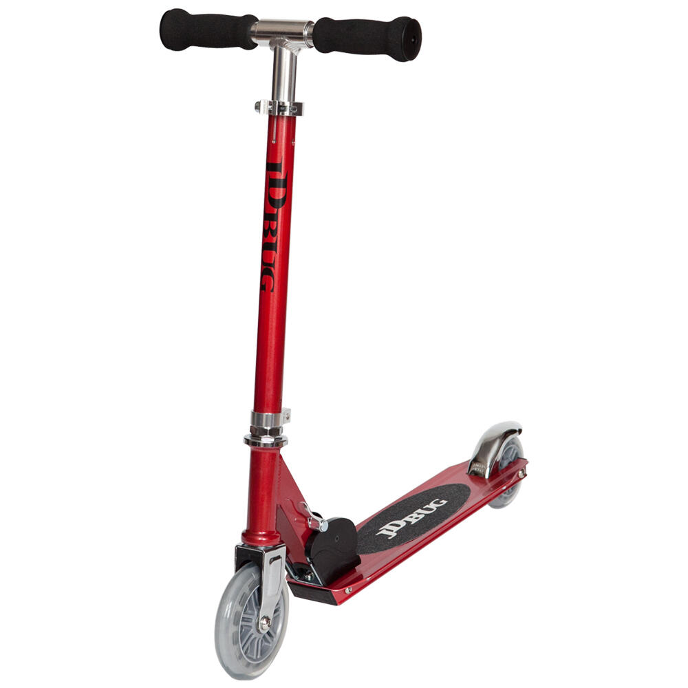 JD BUG JD BUG JUNIOR STREET FOLDING CHILDRENS SCOOTER - AGED 5+ - RED GLOW PEARL