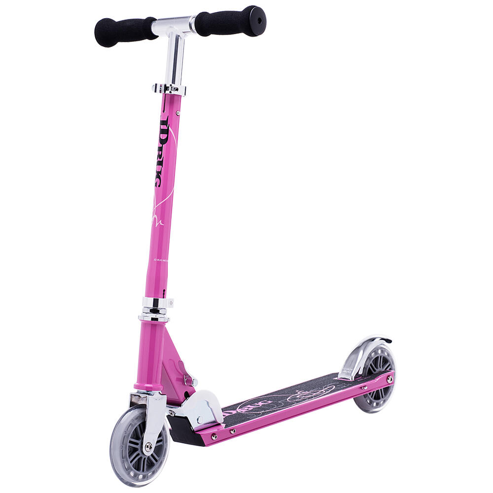 JD BUG CLASSIC STREET FOLDING CHILDRENS SCOOTER – AGED 8+ - PASTEL PINK 1/5