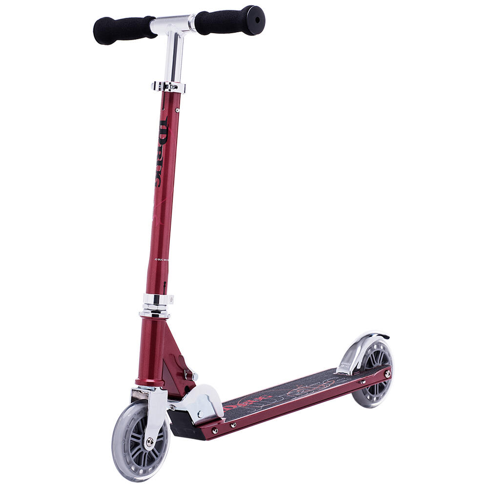 JD BUG CLASSIC STREET FOLDING CHILDRENS SCOOTER – AGED 8+ - RED GLOW PEARL 1/5