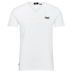 T-shirt classique à col Superdry V en coton bio