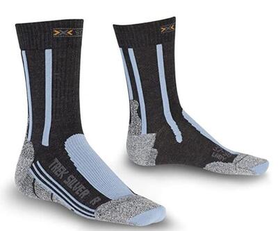 Dames wandelsokken x-socks trekking zilver