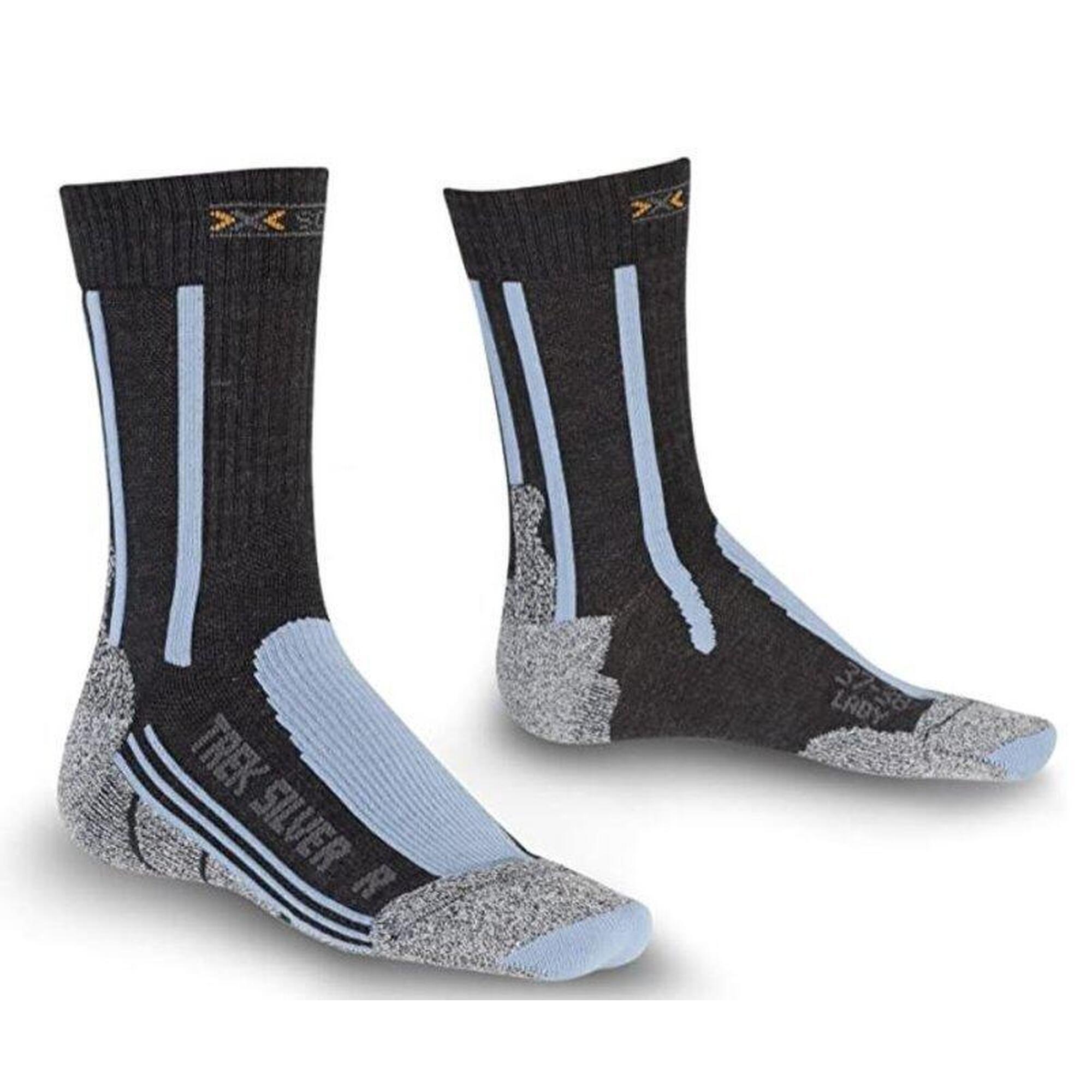 X-socks - Chaussettes De Trekking Pour Femmes X-socks Trekking Silver - Chaussettes - Gris|noir - 35/38 - Decathlon
