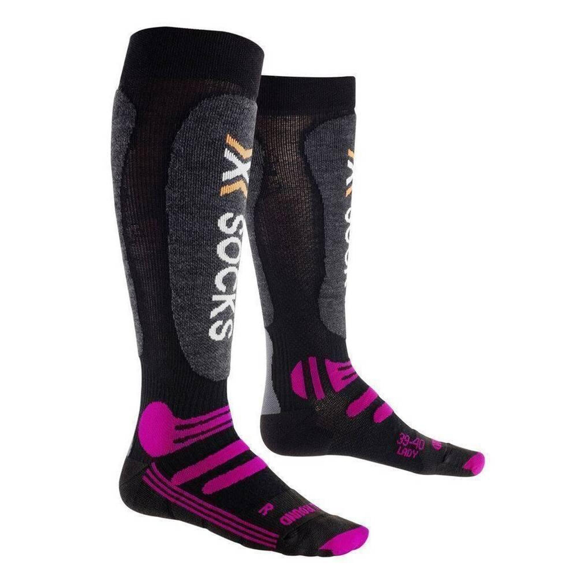 X-socks - X-socks Ski All Round Socks - Chaussettes - Noir|rose - 39/42 - Decathlon