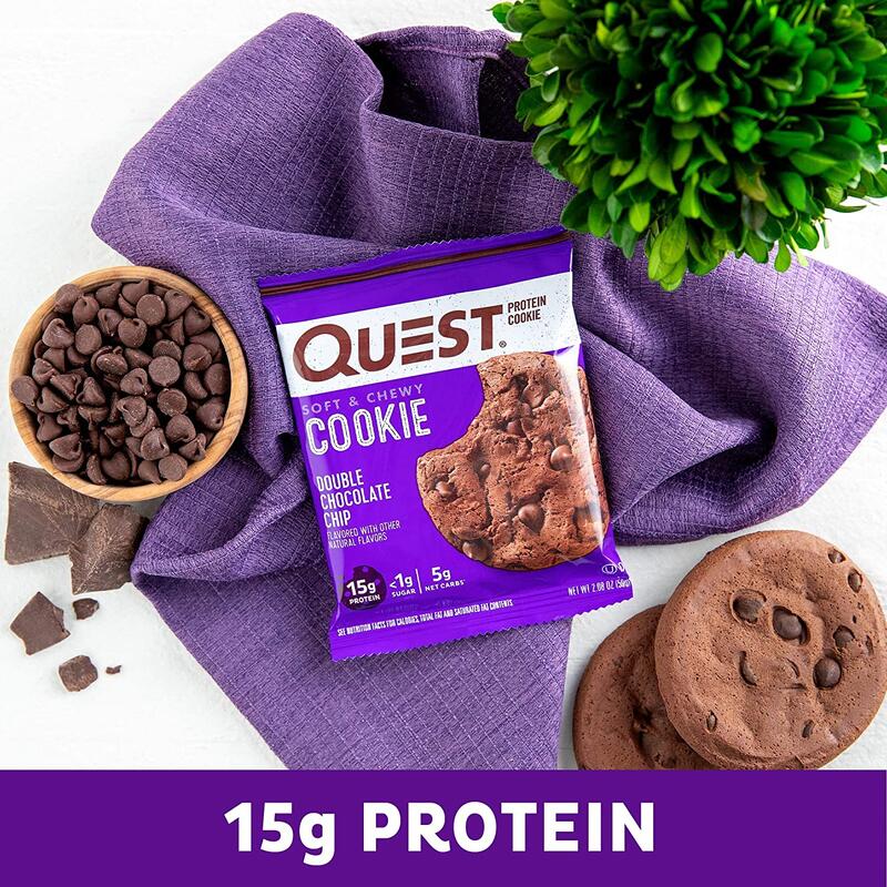 Quest Protein Double Chocolate Chips Cookies - 12 PACK