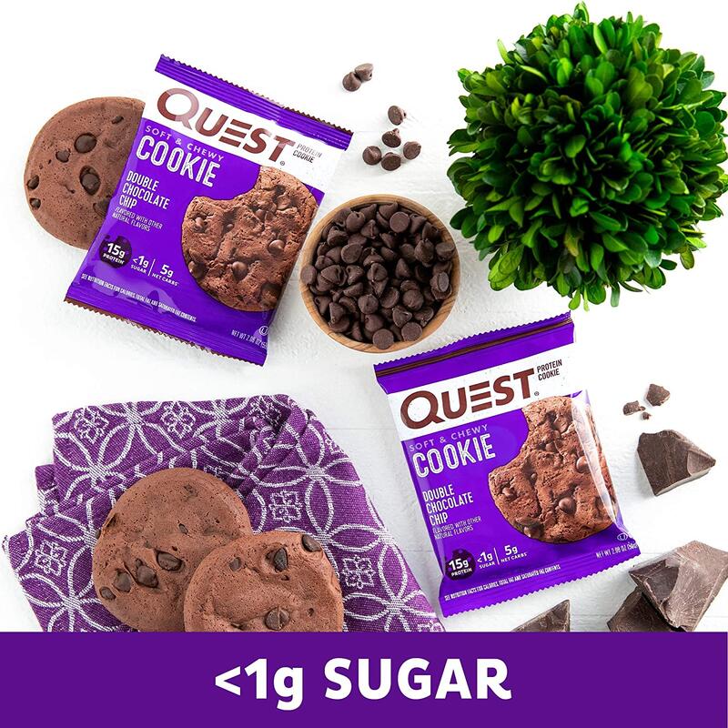 Quest Protein Double Chocolate Chips Cookies - 12 PACK
