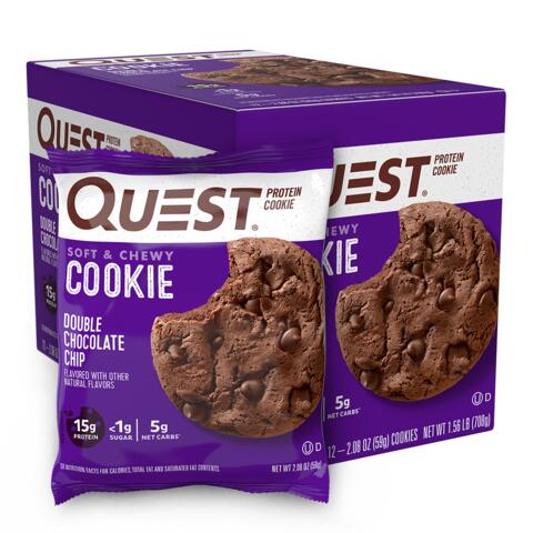 Quest 蛋白質雙巧克力曲奇餅 - 12 包