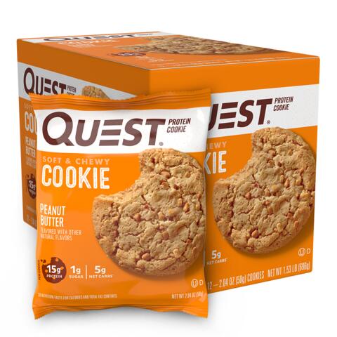 Quest Protein Peanut Butter Cookies - 12 PACK